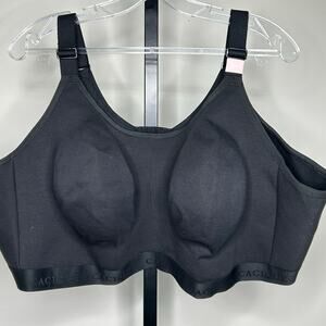 Cacique 52DD bra- black cotton UL NW scoop wireless full coverage NWOT‎